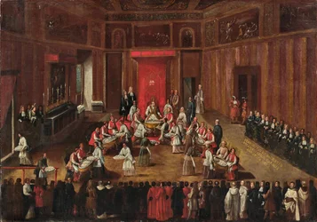 Zeremonie des Agnus Dei gefeiert von Papst Clemens XI