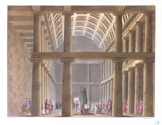 Das Innere des Parthenon (Illustration aus 