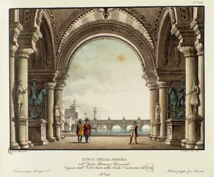 Ansicht des Saals des Königspalastes (Detail)