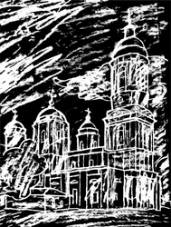 Kirche unter Wolken, 2020
