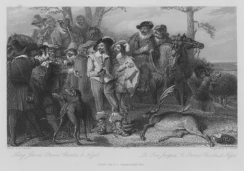 König James, Prinz Charles und Nigel (Stich)