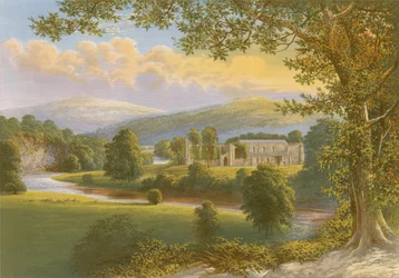 Bolton Priory (farbige Gravur)