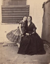 Mrs. Greenhow und Tochter, im alten Kapitol in Washington inhaftiert, 1862