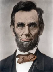 Porträt von Abraham Lincoln - Porträt von Abraham Lincoln (1809-1865), 16. Präsident der Vereinigten Staaten von Amerika. Fotografie von Alexander Gardner