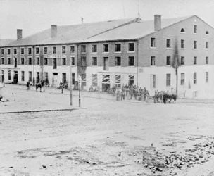 Das konföderierte Libby-Gefängnis für Kriegsgefangene in Richmond, Virginia