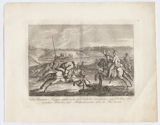 Russische Truppen ziehen nach der Schlacht von Lützen über die Elbe zurück, 1813