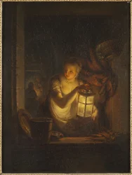 Eine Frau mit einer Laterne, 1818