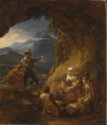Banditen betreten die Behausung eines Hirten, 1823