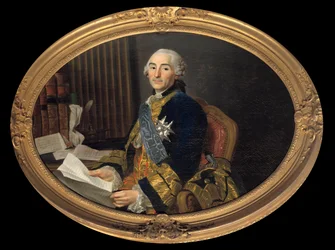 Porträt von Cesar Gabriel (1712-1785) Graf von Choiseul - Chevigny, Herzog von Praslin, Minister für auswärtige Angelegenheiten und Marine