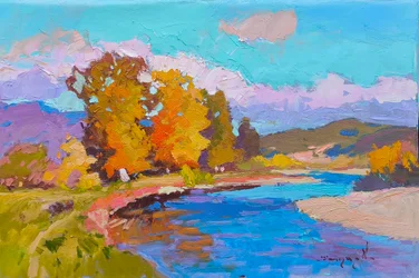 Herbstliche Flusslandschaft