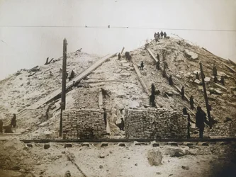Vorbereitung des Ortes für den Bau des Palastes der Sowjets, ca. 1931