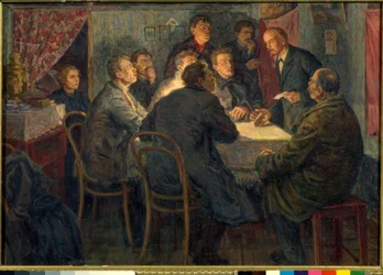 W.I. Lenin als Leiter des marxistischen Kurses in Petersburg