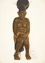 Napudre, Frau von Tuba (Niangara) Haut Ouelle, aus Dessins et Peintures d