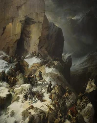 Suvorov überquert den Panixpass, 1860