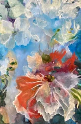 Bunte impressionistische Blüten