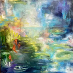 Koi-Teich-Reflexionen