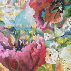 Lebendiges Blumenabstrakt