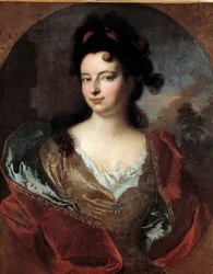 Porträt einer Hofdame von Ludwig XIV. Gemälde von Francois Desportes (1661-1743)