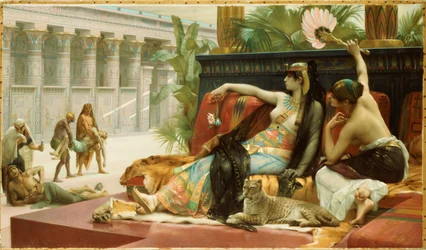 Kleopatra testet Gift an verurteilten Sklaven, 1887