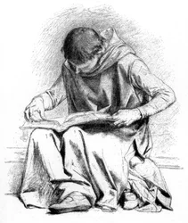 Studie für Die Erziehung des Heiligen Ludwig Pantheon, ca. 1880-1882