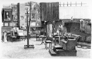 Das Atelier, um 1880-1882