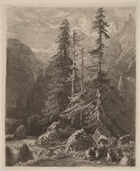 Radierungsversuche von Alexandre Calame, I, Tafel 21
