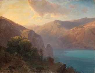 Nahe Seelisberg: Blick auf den Vierwaldstättersee vom Seelisberg, Schweiz, 1862