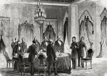 Konstantinopel-Konferenz, Dezember 1876, Gravur, Türkei