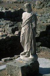 Statue des Asklepios, La Escala, Katalonien, Spanien