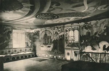 Dekorationen in einer Halle, um 1927
