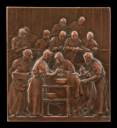 Monod demonstriert ein Verfahren im Operationssaal [Rückseite], ca. 1906
