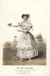 Tänzerin Miss Zelie Molard und Louise in Le Deserteur von Francois-Alexis Blache Jr., choreografiert von Dauberval, Theatre de la Porte St. Martin