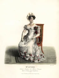 Tänzerin und Schauspielerin Miss Emilie Leverd als Celimene in Le Misanthrope von Moliere, Theatre Français