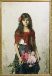 Die Blumenverkäuferin
