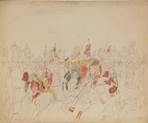 Maharaja Sher Singh von Punjab und sein Hof, 1846