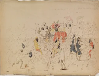 Treffen von Maharaja Sher Singh von Punjab und dem britischen Botschafter Clark im Jahr 1842, 1842