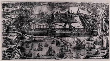 Das Solowezki-Verklärungs-Kloster auf den Solowezki-Inseln, 1744