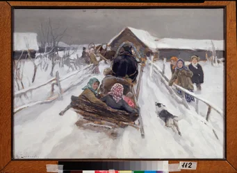 Schlittenfahrt während der Fastnacht