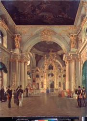 Das Innere der großen Kirche im Winterpalast in Sankt Petersburg