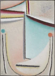 Abstrakter Kopf: Rosa-Hellblau, 1929