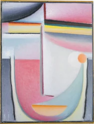 Abstrakter Kopf: Sinfonie in Rosa