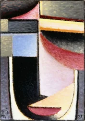 Abstrakter Kopf: Der Kelch ging an mir vorbei, 1929