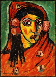 Spanisches Mädchen mit rotem Schal