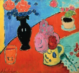 Stillleben mit Vase und Krug, von Alexei Jawlensky