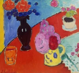 Stilleben mit Vase und Krug