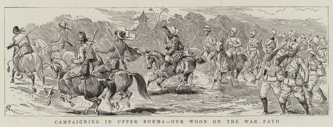 Kampagne in Oberburma, unser Woon auf dem Kriegspfad