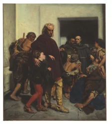 Christoph Kolumbus im Kloster von Rabida