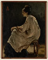 Sitzendes Mädchen