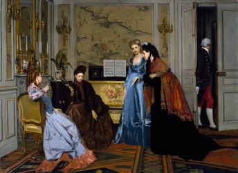 Elegante Figuren in einem Salon