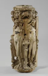 Eine von 9 Maquetten für den Sam Wilson Kamin, ca. 1908-14 (Gips & Schellack)